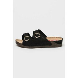 Papuci wedge de piele intoarsa imagine