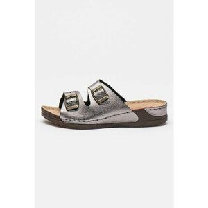 Papuci wedge de piele imagine