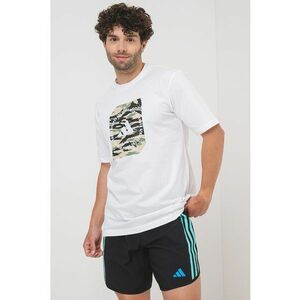 Tricou cu decolteu la baza gatului si imprimeu logo imagine