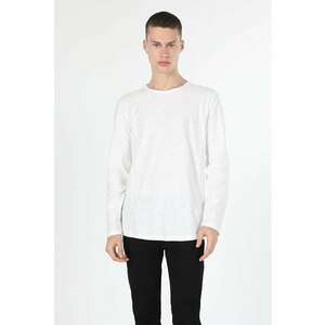 Tricou Cu Maneca Lunga De Barbati Alb Regular Fit imagine