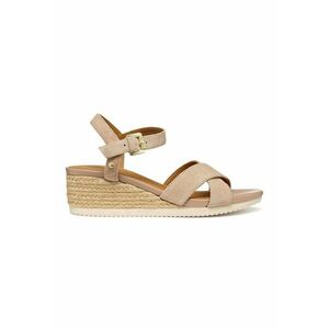 Sandale-espadrile din piele intoarsa cu talpa wedge imagine
