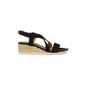 Sandale-espadrile din piele intoarsa si piele cu talpa wedge imagine