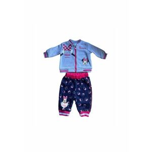 Set trening copii hanorac cu imprimeu - pantaloni - bleumarin - gri - poliester - imagine