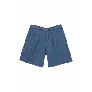 Pantaloni scurti copii bumbac - albastru marin - cu banda elastica si doua buzunare - imagine