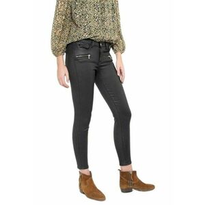 Pantaloni dama skinny - 7 buzunare - negru - bumbac|poliester|elastan - imagine