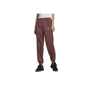 Pantaloni Adicolor Split Trefoil - bordo - marimea S - 100% poliester reciclat - croi lejer imagine