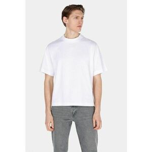 Tricou din bumbac cu decolteu la baza gatului imagine