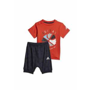 Set tricou + pantaloni scurti bebelusi - imprimeu - negru-gri - bumbac organic imagine