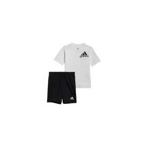 Set tricou + pantaloni scurti copii - alb-negru - bumbac organic - imagine