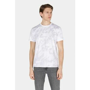 Tricou din bumbac cu decolteu la baza gatului imagine