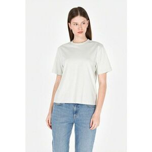 Tricou din bumbac cu decolteu la baza gatului imagine