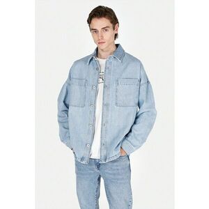 Camasa din denim cu maneci cazute imagine