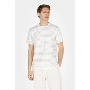 Tricou cu decolteu la baza gatului si model in dungi imagine