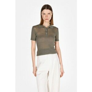 Tricou polo tricotat fin imagine