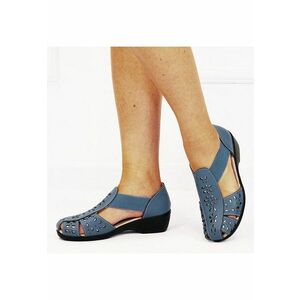 Sandale albastru denim din piele naturala Ozana M5 17340 imagine
