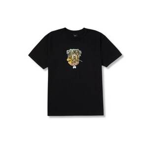 Tricou barbati imprimeu - negru - bumbac - imagine