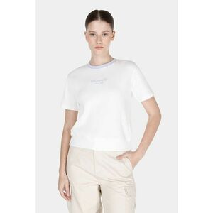 Tricou cu detaliu brodat si decolteu la baza gatului imagine