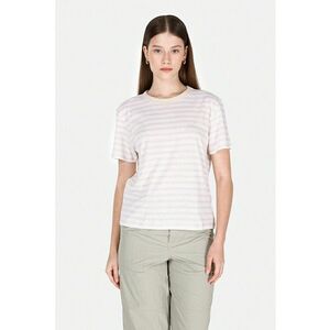 Tricou cu decolteu la baza gatului si model in dungi imagine