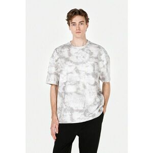 Tricou cu buzunar pe piept si model tie-dye imagine