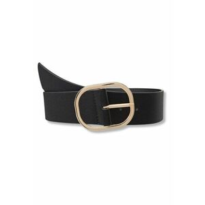 Curea dama S/M - negru - cu catarama aurie imagine