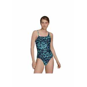 Costum de baie - animal print - albastru - material reciclabil - imagine