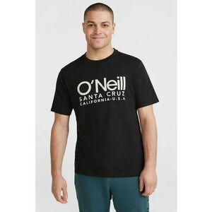 Tricou de bumbac cu decolteu la baza gatului si imprimeu logo imagine