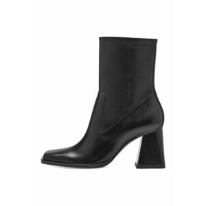 Botine din piele cu toc masiv imagine