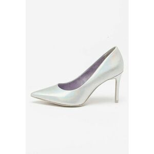 Pantofi de piele ecologica cu toc stiletto si varf ascutit imagine