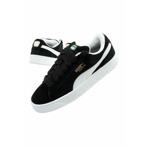 Pantofi sport din piele intoarsa cu insertii de piele - Alb - Negru - 9 imagine