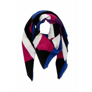 Foulard dama geometric - acrilic - multicolor - 130 x 130 cm imagine