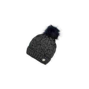 Caciula dama beanie - gri - 100% acril - cu pompon - universala imagine