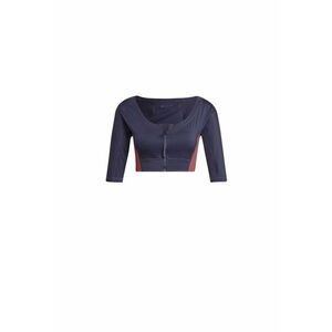 Tricou dama crop top - bleumarin - poliester - maneca scurta - imagine