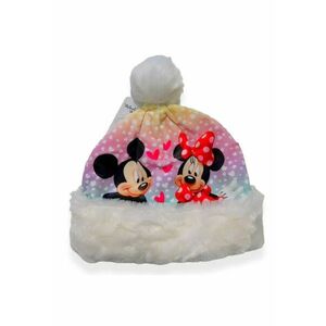 Caciula copii Minnie Mouse - alb - 100% poliester - cu imagine