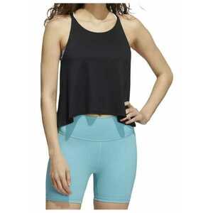 Maiou sport Yoga Crop - negru - material reciclat - fara maneci - pentru alergare si antrenament - imagine