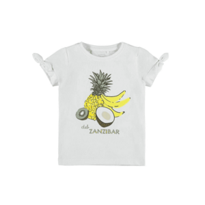 Tricou fete - Bumbac/Elastan - Alb imagine