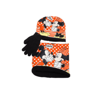 Set caciula - fular si manusi Minnie Mouse - rosu imagine