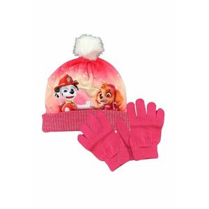 Set Caciula si Manusi roz - material poliester - sezon iarna imagine