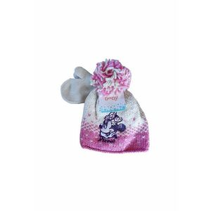 Set caciula si manusi Minnie - ecru - material acril - pentru imagine