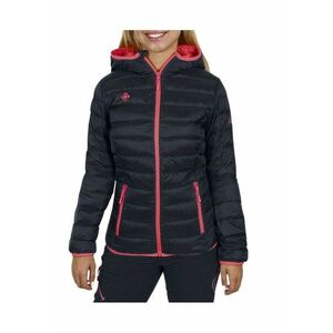 Jacheta matlasata neagra - 100% nailon - pentru femei - cu gluga si buzunare cu fermoar imagine