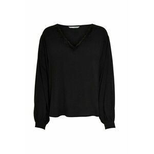 Bluza dama neagra - 100% viscoza - decolteu in V - maneca lunga imagine