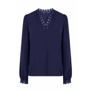Bluza dama - Eleganta - Poliester/Viscoza/Elastan - Bleumarin - imagine