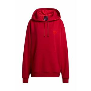 Hanorac sport x IVY PARK - bumbac - rosu - cu gluga - broderie - imagine