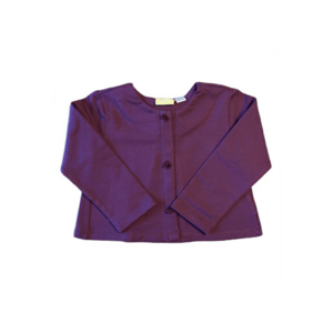 Cardigan copii burgundia - bumbac-elastan - croiala clasica - maneci lungi - imagine