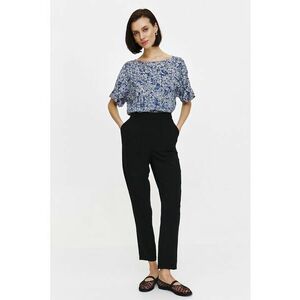 Pantaloni crop conici cu talie inalta imagine