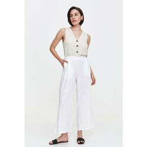 Pantaloni crop cu croiala ampla imagine