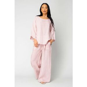 Set Kalie Bluza si Pantalon lung din 100% in Pink 15905 imagine