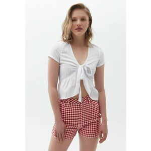 Bluza crop cu nod frontal imagine