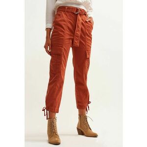 Pantaloni crop cargo cu o curea imagine