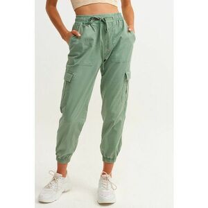 Pantaloni crop cargo - Verde - imagine