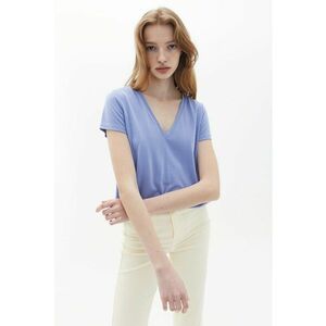 Tricou lejer din amestec de modal cu decolteu in V imagine